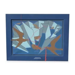 Oil on canvas \"Ariane s Thread\" by Francesco Casorati (1934-2013).